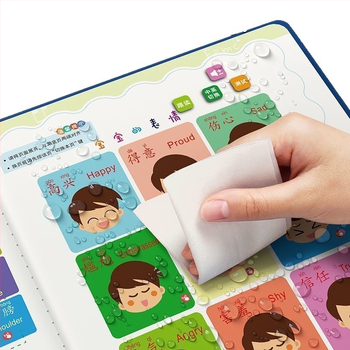 Говореща аудиокнига за ранно образование за деца 0–9 години — четене с пръсти, интерактивна звукова книга, презареждаема