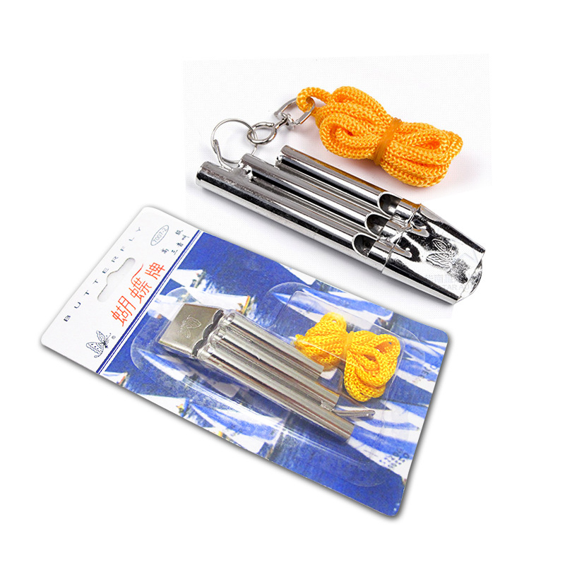 Butterfly неръждаема стомана свирка за съдия по баскетбол, тризвукова