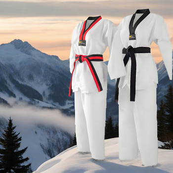Taekwondo egyenruhák diákok és edzők számára, pamut-keverék anyag, 80% poliészter