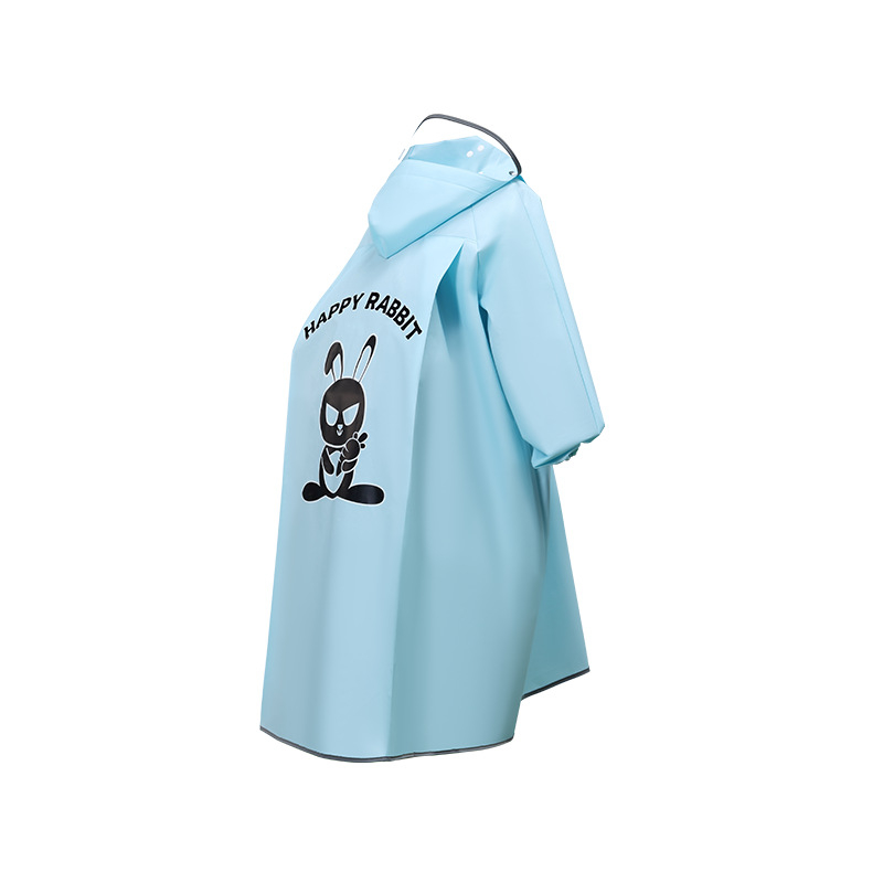 Gyerek esőkabát cipzárral, EVA anyag, logó nyomtatás, testreszabható (cipzár; EVA anyag; logó nyomtatás; testreszabás)