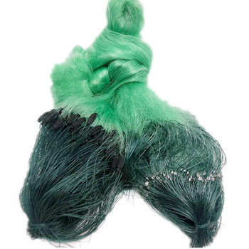 Háromrétegű nylon monofil szálú halászháló, 50 m hosszú, habosított úszók, ólom súlyok, Chaohu Qisheng Fishing Net Factory gyártó