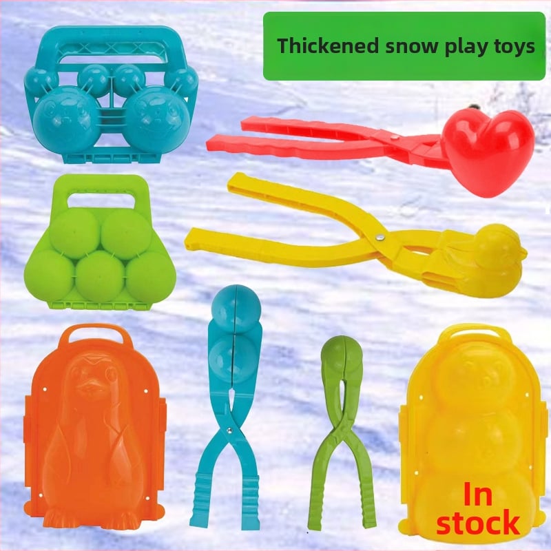 Играчка за снежни топки с клип, пластмасов снежен инструмент за деца на възраст 4–6 години, модел XueJia, клип за сняг