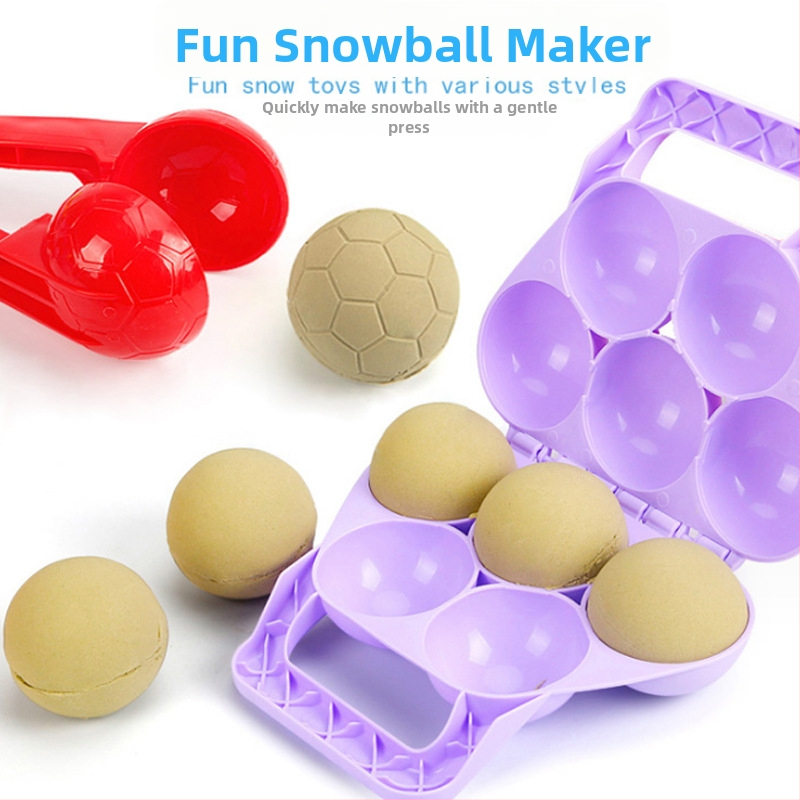 Играчка за снежни топки с клип, пластмасов снежен инструмент за деца на възраст 4–6 години, модел XueJia, клип за сняг