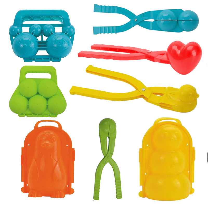 Играчка за снежни топки с клип, пластмасов снежен инструмент за деца на възраст 4–6 години, модел XueJia, клип за сняг