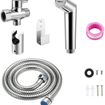 Króm bevonat vécépermetezőfej, állítható hordozható zuhanyfej buborékos tisztításhoz