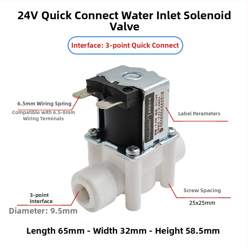 Purun SMY-DCF solenoidni ventil za pročistač vode, PVC i prehrambeni POM, model SMY-DCF, za pročistač vode, funkcija alarma kvara