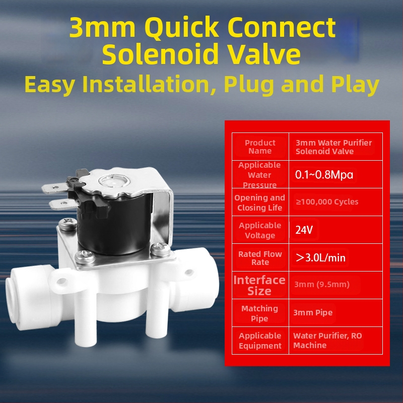 Set elektromagnetskog ventila za pročistač vode, ulaz 24V, odvodni ventil, automatsko ispiranje, brzi spoj 2/3