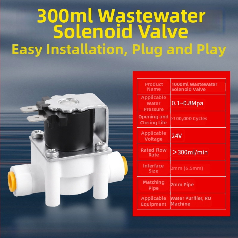 Set elektromagnetskog ventila za pročistač vode, ulaz 24V, odvodni ventil, automatsko ispiranje, brzi spoj 2/3
