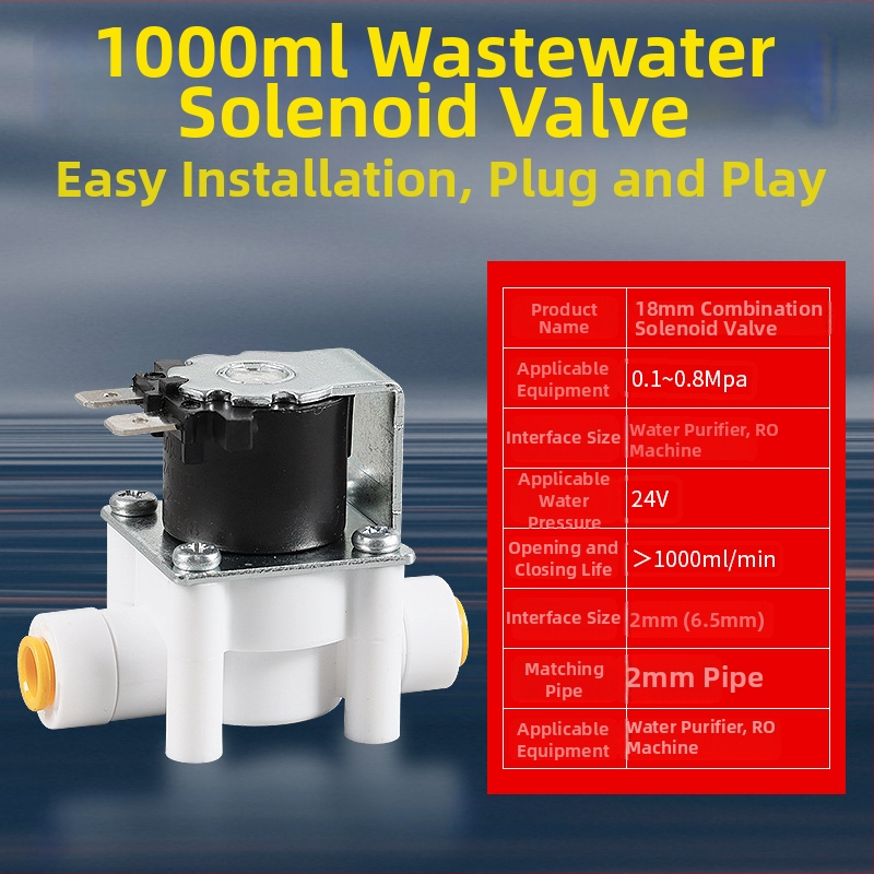 Set elektromagnetskog ventila za pročistač vode, ulaz 24V, odvodni ventil, automatsko ispiranje, brzi spoj 2/3