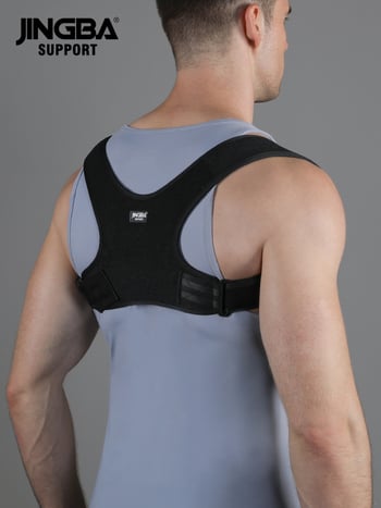 JINGBA Testtartás-korrigáló öv – felnőtteknek és gyerekeknek, univerzális háti támasz sporthoz és fitneszhez, nylon anyag