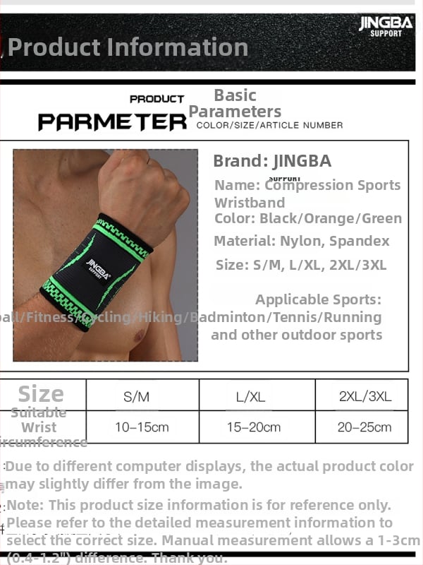 JINGBA Zaštita zgloba za više sportova – najlon, zaštita zgloba, za odrasle, košarka, tenis, boksa, badminton, dizanje utega, Bracer