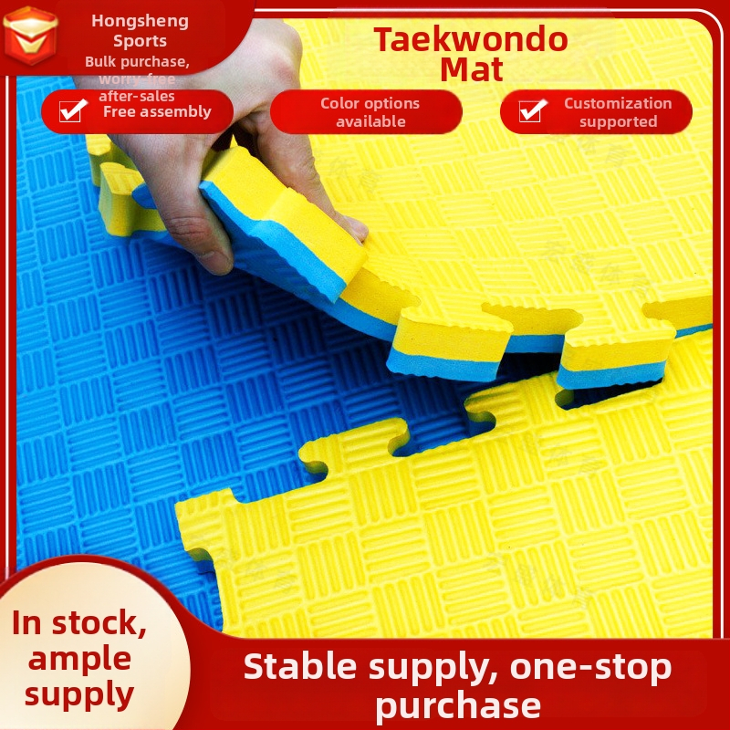 Taekwondo podlahová rohož z EVA peny s prepojitelnými doskami, protišmyková a tlmiaca nárazy, pre bojové umenia a posilňovňu