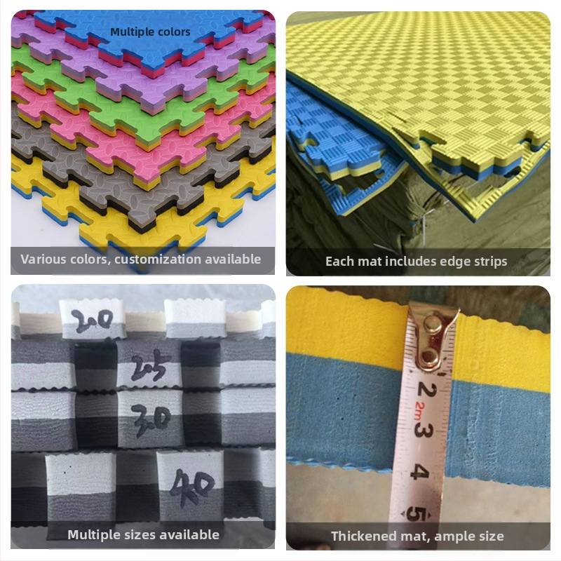 Taekwondo podlahová rohož z EVA peny s prepojitelnými doskami, protišmyková a tlmiaca nárazy, pre bojové umenia a posilňovňu