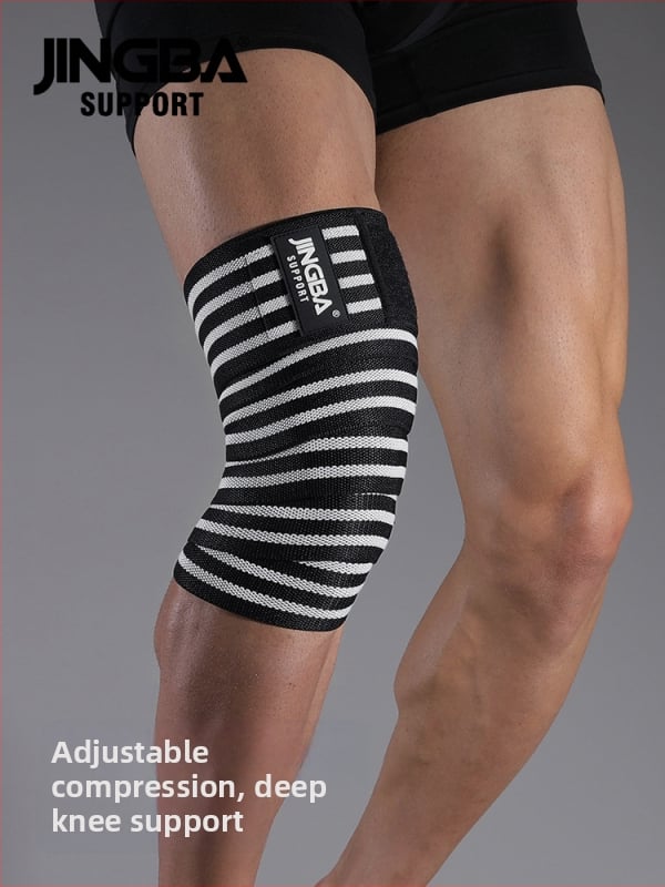 Спортна колянна защита – нейлонова защита на коляното, нейлон-спандекс смес, за възрастни, подходяща за баскетбол, тежка атлетика и футбол, тегло 100–150 г