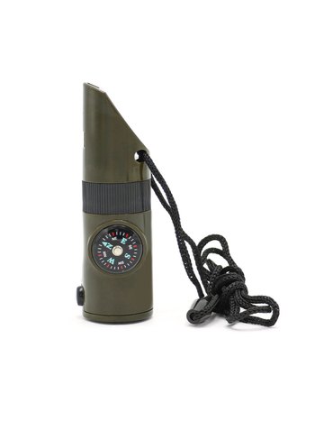 Kültéri hét az egyben: magas frekvenciájú síp túléléshez, kompasszal és vészjelzési funkcióval