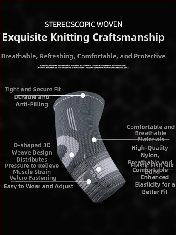Протектор за лакът за спортове – Нейлон, Защита на лакътя, Подходящ за баскетбол, тежка атлетика и бокс, Опаковка 200 бр