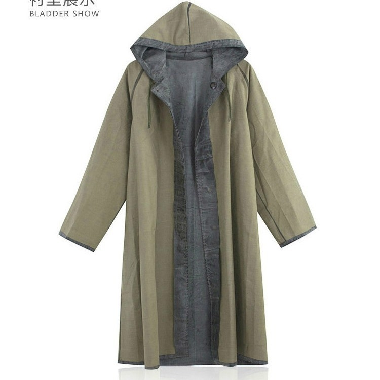 Vászonból készült szétválasztható esőkabát, hagyományos vastagságú, poncsó motorkerékpárokhoz és akkumulátoros autókhoz, egy személyre