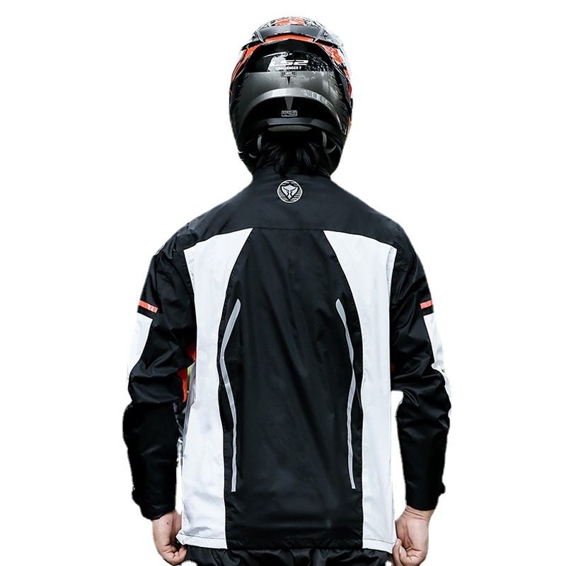 Set kišnog odijela za vožnju motociklom/e‑bike — podijeljeni kišni kaput s hlačama, najlon tkanina, PU vodootporni sloj, debljina 0.2 mm, za odraslu osobu