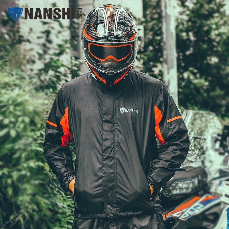 Set kišnog odijela za vožnju motociklom/e‑bike — podijeljeni kišni kaput s hlačama, najlon tkanina, PU vodootporni sloj, debljina 0.2 mm, za odraslu osobu