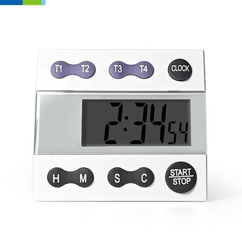 Četverokanalni digitalni kuhinjski tajmer s magnetom, LCD zaslon, napajanje baterijom
