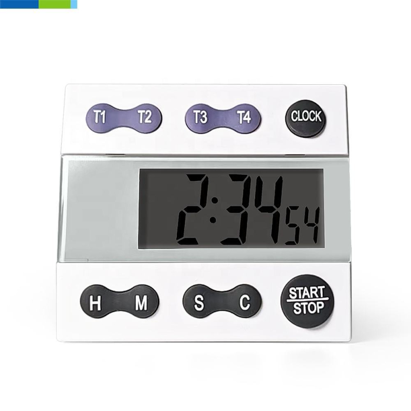 Četverokanalni digitalni kuhinjski tajmer s magnetom, LCD zaslon, napajanje baterijom