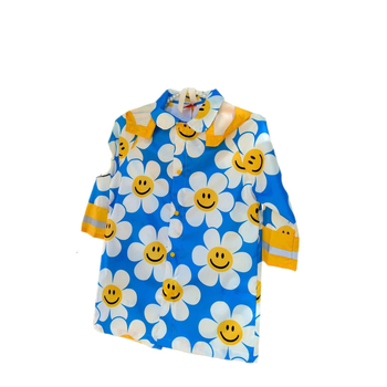 Gyerekeknek szánt esőponcsó poliészterből PU bevonattal, 210 g/m², könnyű, rajzfilmszín stílus