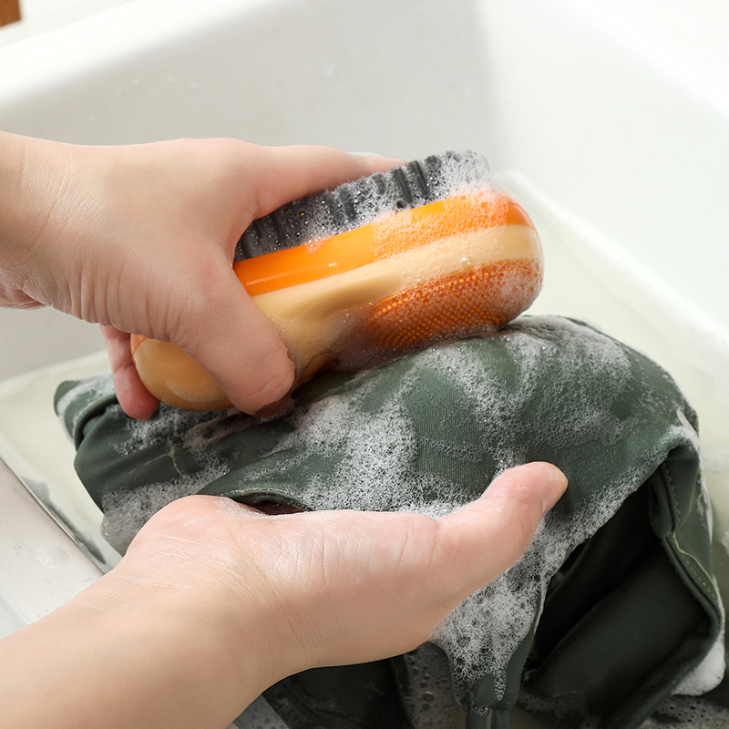 Dvostrana plastična četka za pranje rublja, kućna upotreba, višefunkcionalna (Materijal: plastika; Funkcija: višefunkcionalna; Kategorija: četka za pranje rublja; Težina: 80 g; Pakiranje: u kutiji)