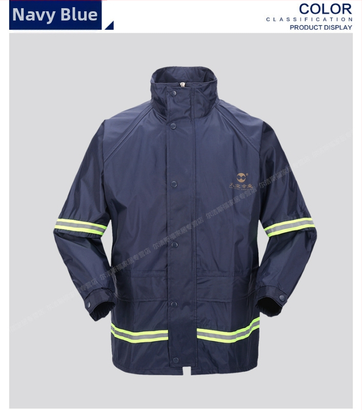 Rozdelený dažďový poncho set pre motocykle, priedušný dvojvrstvový polyester, potlačené logo