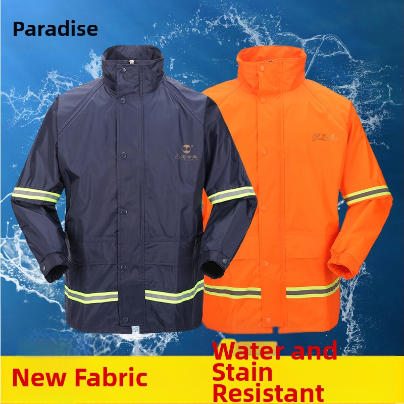 Rozdelený dažďový poncho set pre motocykle, priedušný dvojvrstvový polyester, potlačené logo