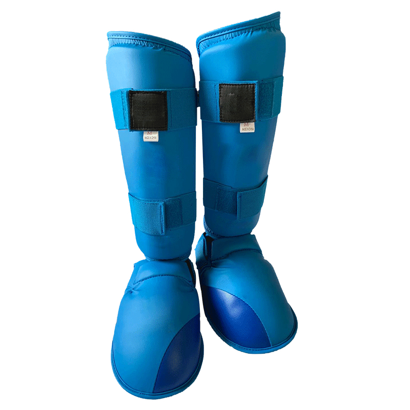 Лег гардове за карате за възрастни, кожени защити за подбедрицата, дължина над коляното, персонализиран логотип