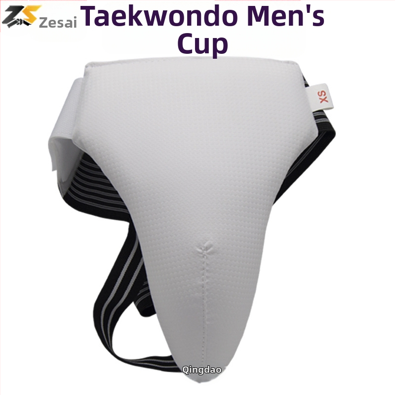 Taekwondo chránič rozkroku - PU so vzorom trávy, veľkosti dospelý/dieťa, značka Zesai, balenie 60 ks