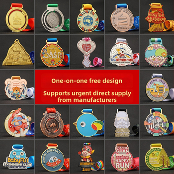 Προσαρμοσμένο μετάλλιο από ψευδάργυρο για νεανικούς αγώνες taekwondo και μαραθώνιο, κρεμαστό σχέδιο, δυνατότητα εκτύπωσης λογότυπου