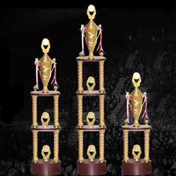 Τρόπαιο τεσσάρων στηλών – Μέταλλο & Πλαστικό, Στήλη για ποδόσφαιρο, μπάσκετ και Ταεκβοντό, Προσαρμόσιμο