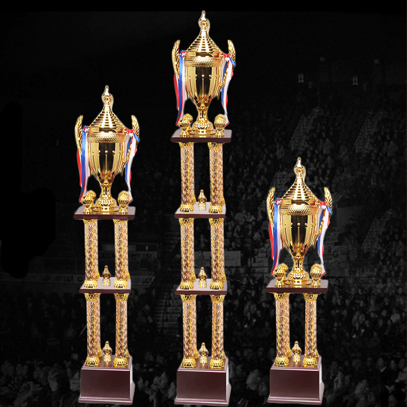 Τρόπαιο τεσσάρων στηλών – Μέταλλο & Πλαστικό, Στήλη για ποδόσφαιρο, μπάσκετ και Ταεκβοντό, Προσαρμόσιμο