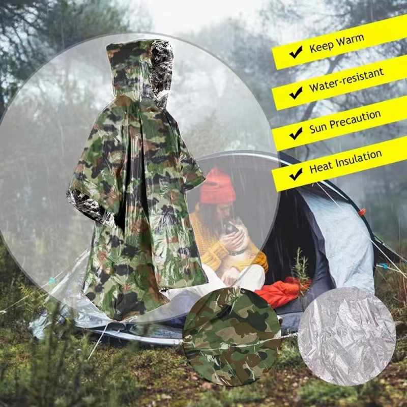 Hitna kišna kabanica, vodootporna i prenosna oprema za preživljavanje (Marka: Other; Kategorija proizvoda: Oprema za preživljavanje; Broj proizvoda: Emergency Raincoat)