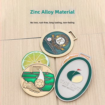 Medaľa zo zinkovej zliatiny s pozlátením; k dispozícii prispôsobenie loga; autorizovaná pamätná plaketa.