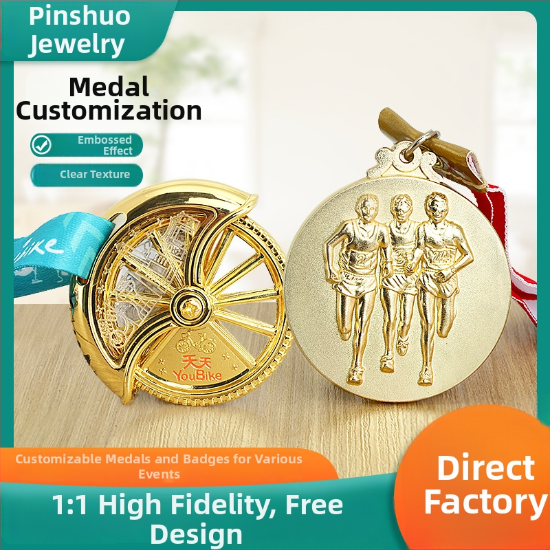 Medaľa zo zinkovej zliatiny s pozlátením; k dispozícii prispôsobenie loga; autorizovaná pamätná plaketa.