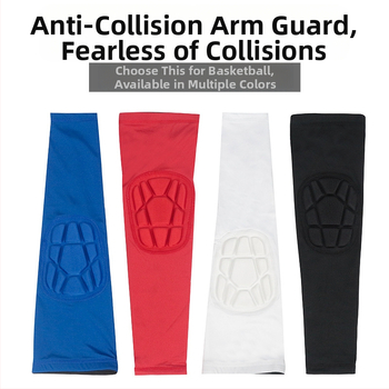 Протектори за лакти за баскетбол и други спортове – лактени ръкави с мрежеста антиударна конструкция, силиконова противохлъзгаща лента, 85% полиестер 15% спандекс, четири игли и шест конци