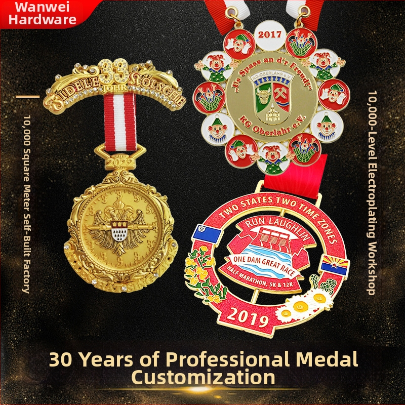 Prispôsobiteľná zlatom pozlátená medaila pre atletiku, maratón a taekwondo s potlačou loga