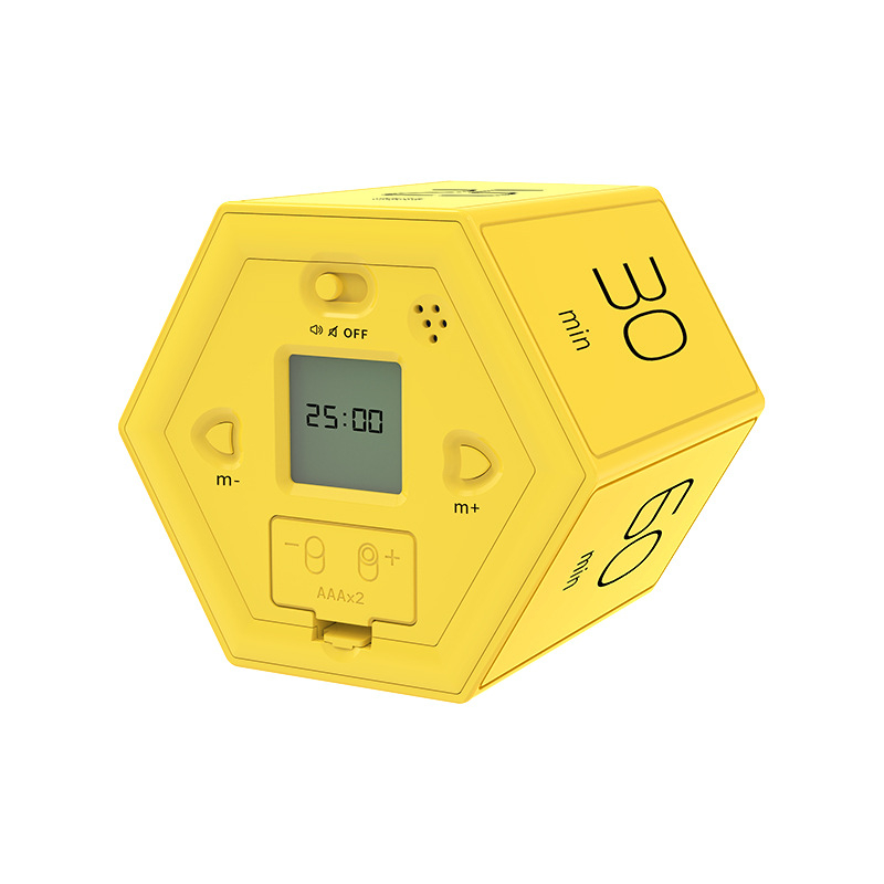Хексагонален таймер с обратно отброяване и аларма – LED цифров дисплей, батерийно захранване