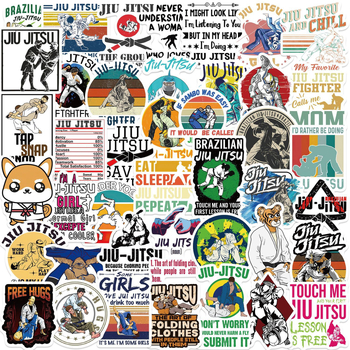 Naljepnice graffiti Jiu-Jitsu i Taekwondo, vodootporni PVC, samoljepljive, tiskane, crtani serijal