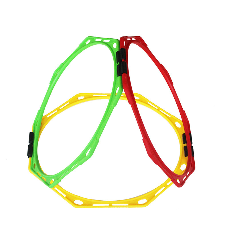 Nyolcszögletű agilitási edzőgyűrű – több sportághoz illő edzősegéd futáshoz, futballhoz és kosárlabdához, ABS anyag