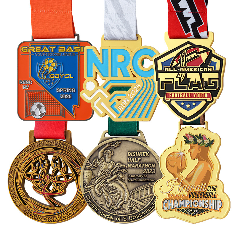 Μεταλλικά μετάλλια μαραθωνίου – προσαρμόσιμα, κράμα ψευδαργύρου, χύτευση με καλούπια, κρεμαστό σχέδιο, ανθρωπόμορφο σχήμα