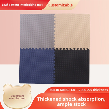 EVA pena podložka na taekwondo, štvorcový tvar, listový vzor, uzamykateľné panely, prispôsobiteľné