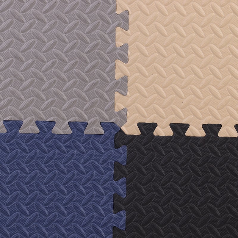 EVA пяна подова настилка за таеквондо, квадратна, листен модел, интерлокирани панели, възможност за персонализация