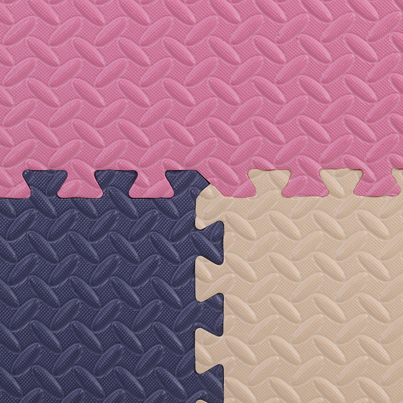 EVA пяна подова настилка за таеквондо, квадратна, листен модел, интерлокирани панели, възможност за персонализация