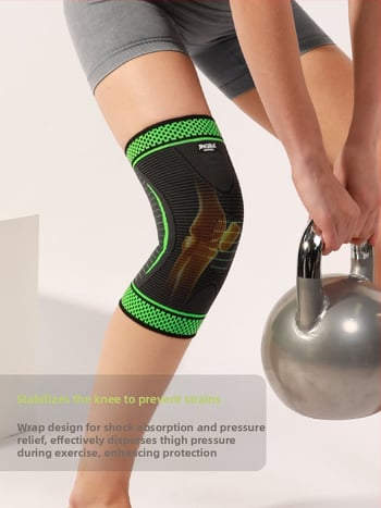 Коленни протектори за спорт (материал: нейлон със спандекс и латексна прежда; за възрастни; подходящи за баскетбол, бягане, колоездене, футбол, тенис, бокс, бадминтон, планински туризъм)