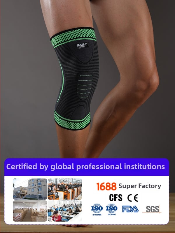 Коленни протектори за спорт (материал: нейлон със спандекс и латексна прежда; за възрастни; подходящи за баскетбол, бягане, колоездене, футбол, тенис, бокс, бадминтон, планински туризъм)