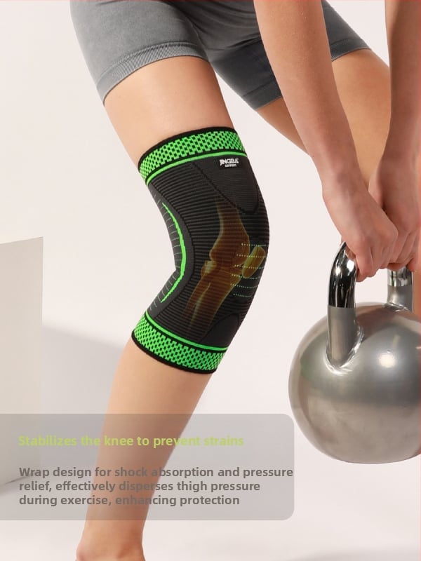 Коленни протектори за спорт (материал: нейлон със спандекс и латексна прежда; за възрастни; подходящи за баскетбол, бягане, колоездене, футбол, тенис, бокс, бадминтон, планински туризъм)
