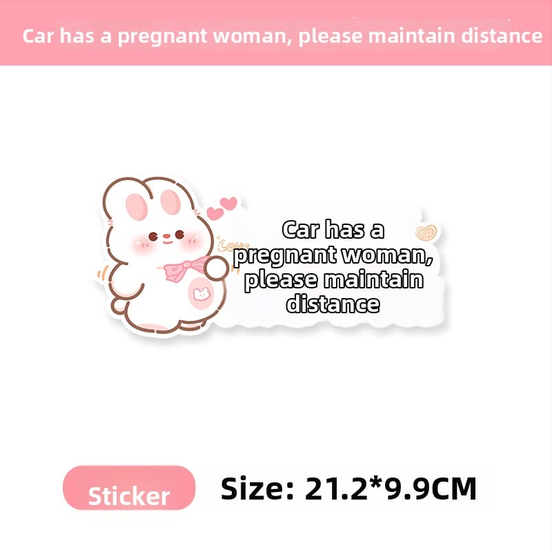 Автомобилен стикер за напомняне за бебе и бременна жена, карикатурен дизайн, самозалепващ, марка bosivpwssy